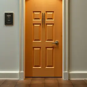 sapato na porta do apartamento