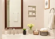 bancada de banheiro organizada