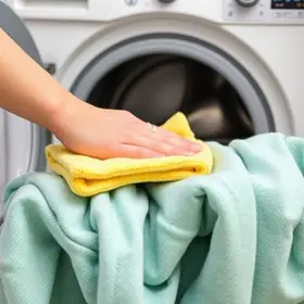 pano de prato na máquina