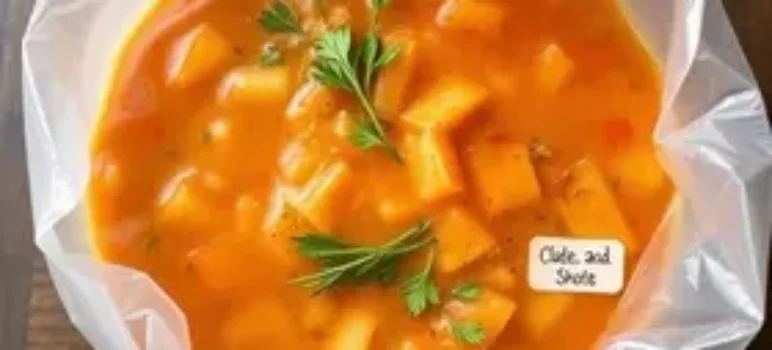 congelar sopas e caldos