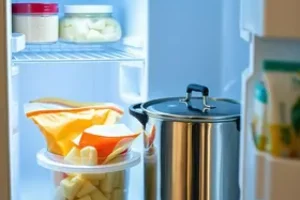 pode guardar panela com comida na geladeira