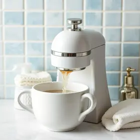 café limpa o banheiro