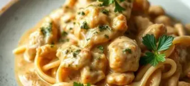 strogonoff de frango cremoso